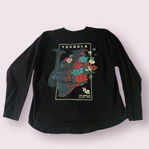 YOUNGLA Limited Edition Bushido Long Sleeve Graphic Shirt